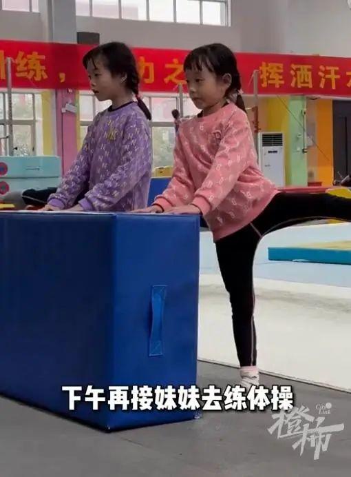 杨威双胞胎女儿在家上学